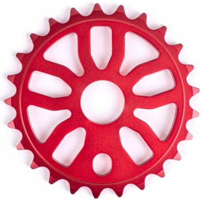 Звезда передняя TECH TEAM для БМХ Samox CW-1416M 25T алюминиевая, красная NN010101